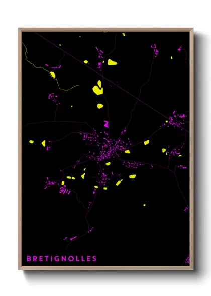 Une affiche de carte sur Bretignolles