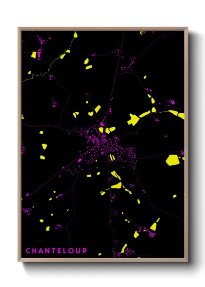 Une affiche de carte sur Chanteloup