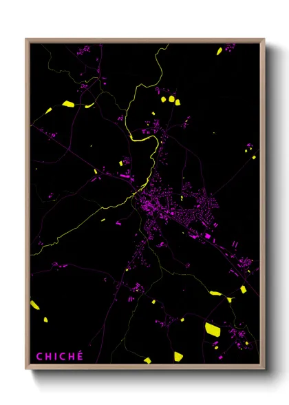 Une affiche de carte sur Chiché