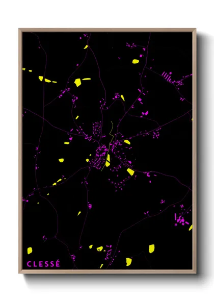 Une affiche de carte sur Clessé