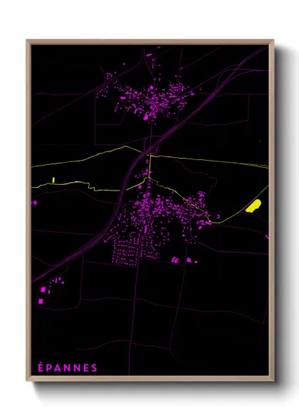 Une affiche de carte sur Épannes