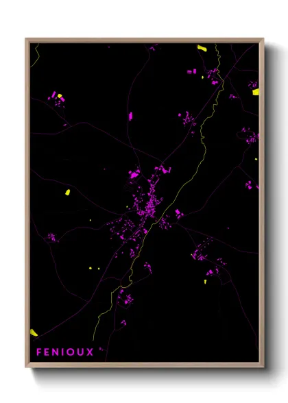 Une affiche de carte sur Fenioux