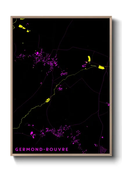 Une affiche de carte sur Germond-Rouvre