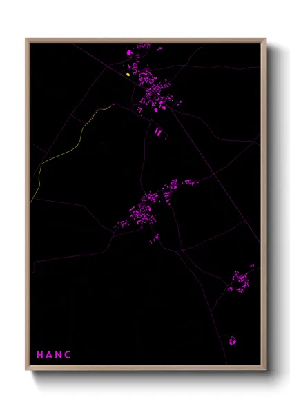 Une affiche de carte sur Hanc