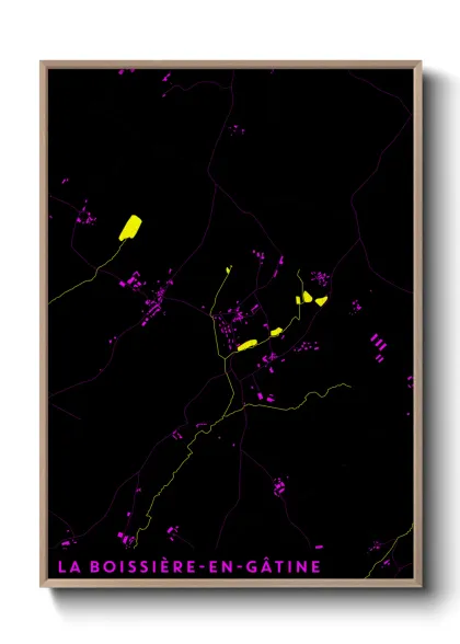 Une affiche de carte sur La Boissière-en-Gâtine
