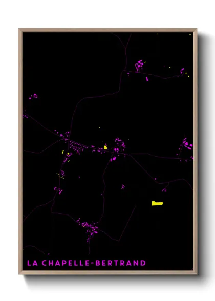 Une affiche de carte sur La Chapelle-Bertrand