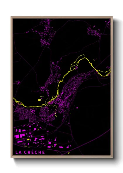 Une affiche de carte sur La Crèche