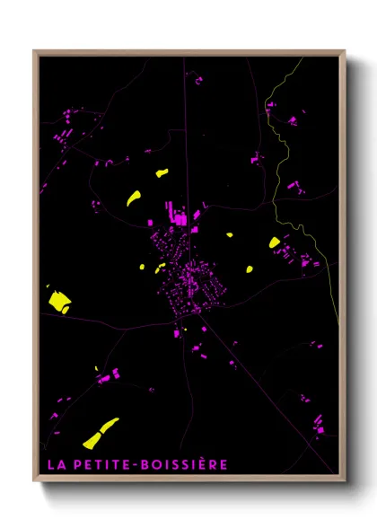 Une affiche de carte sur La Petite-Boissière