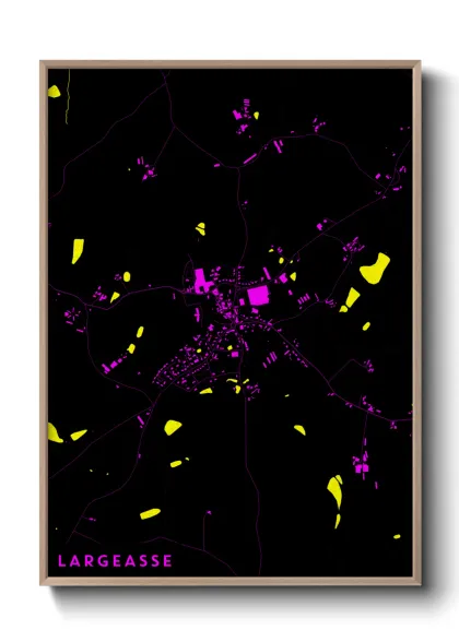 Une affiche de carte sur Largeasse
