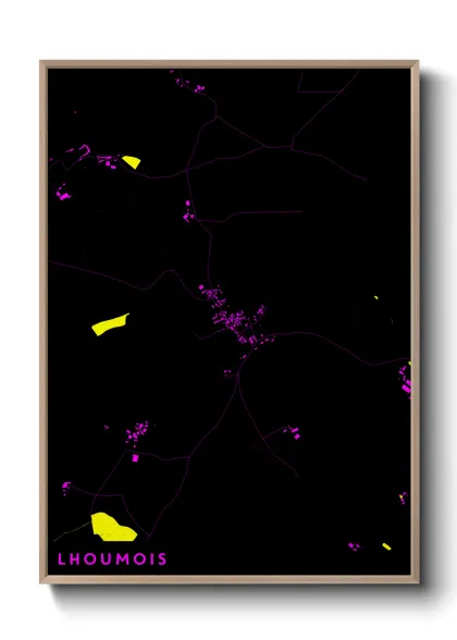 Une affiche de carte sur Lhoumois