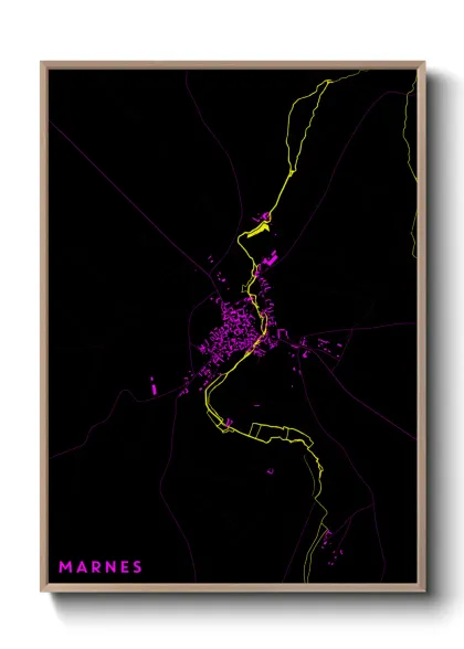 Une affiche de carte sur Marnes