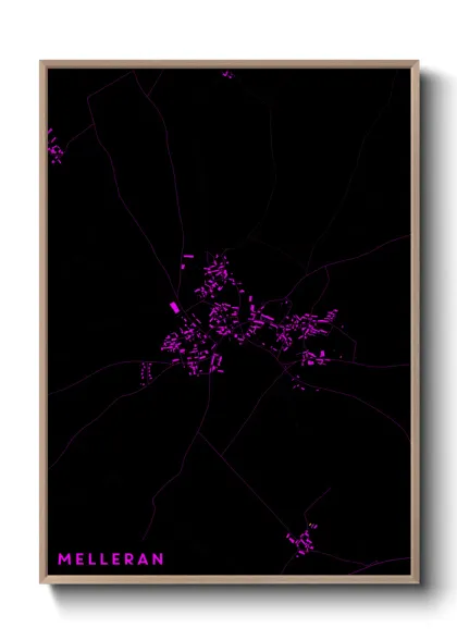 Une affiche de carte sur Melleran