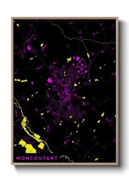 Une affiche de carte sur Moncoutant