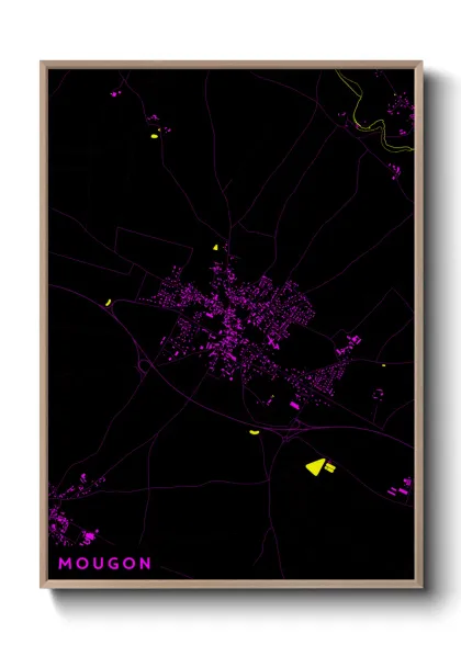 Une affiche de carte sur Mougon