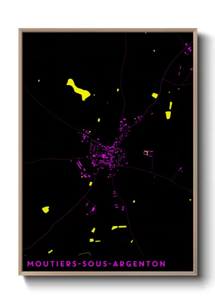 Une affiche de carte sur Moutiers-sous-Argenton