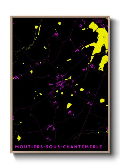 Une affiche de carte sur Moutiers-sous-Chantemerle