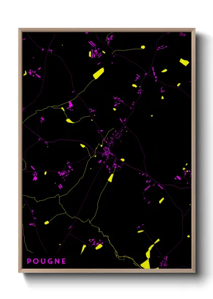 Une affiche de carte sur Pougne
