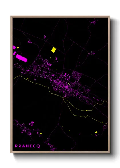 Une affiche de carte sur Prahecq