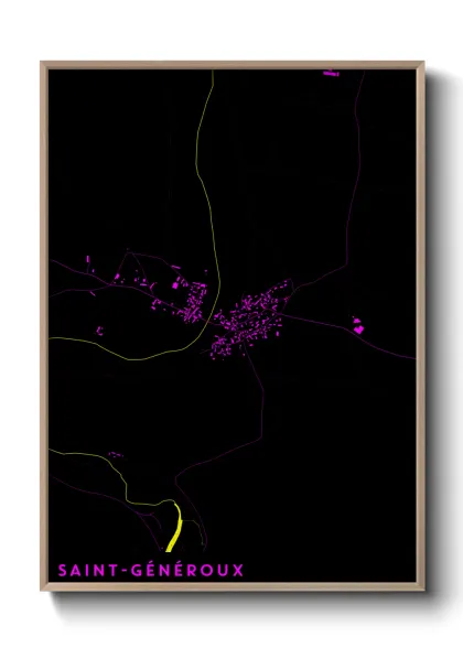 Une affiche de carte sur Saint-Généroux