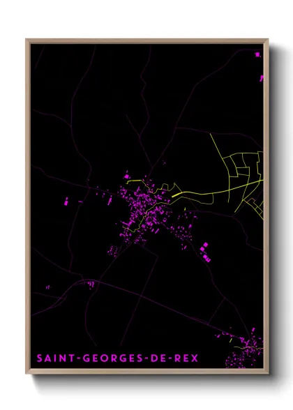 Une affiche de carte sur Saint-Georges-de-Rex