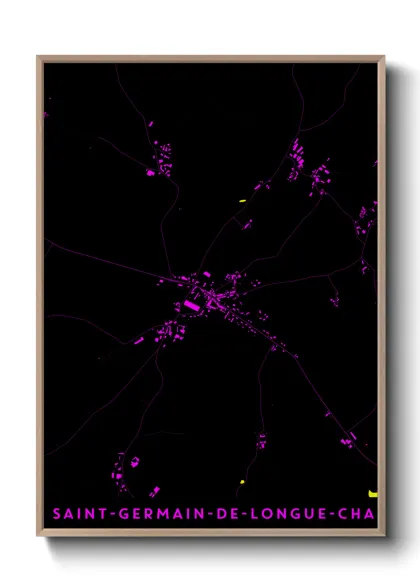 Une affiche de carte sur Saint-Germain-de-Longue-Chaume