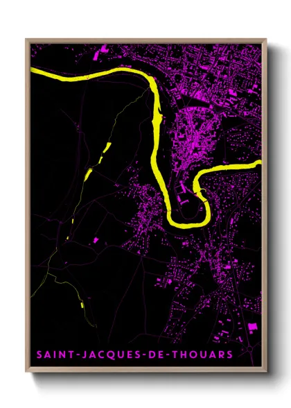Une affiche de carte sur Saint-Jacques-de-Thouars