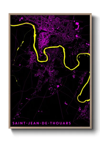 Une affiche de carte sur Saint-Jean-de-Thouars