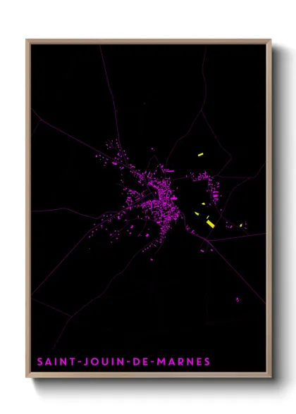 Une affiche de carte sur Saint-Jouin-de-Marnes