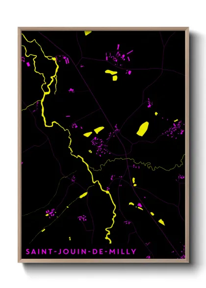 Une affiche de carte sur Saint-Jouin-de-Milly
