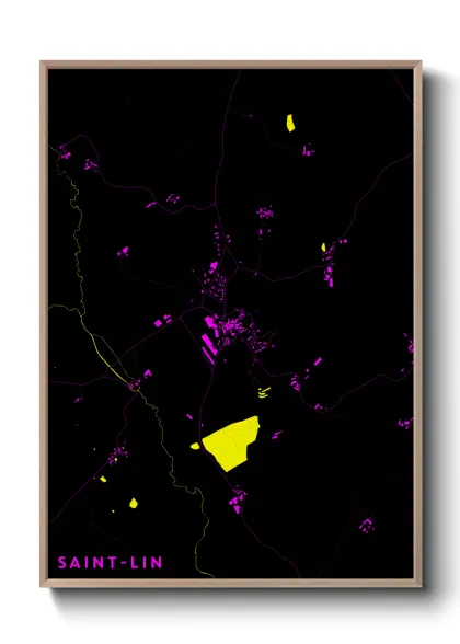 Une affiche de carte sur Saint-Lin