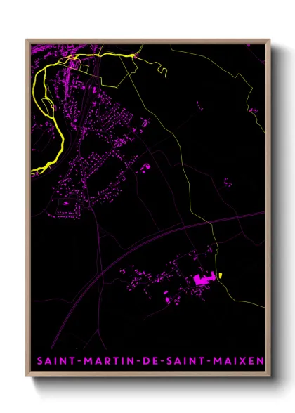 Une affiche de carte sur Saint-Martin-de-Saint-Maixent