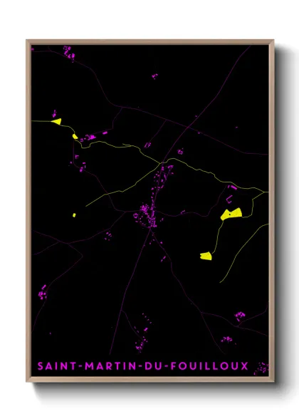 Une affiche de carte sur Saint-Martin-du-Fouilloux