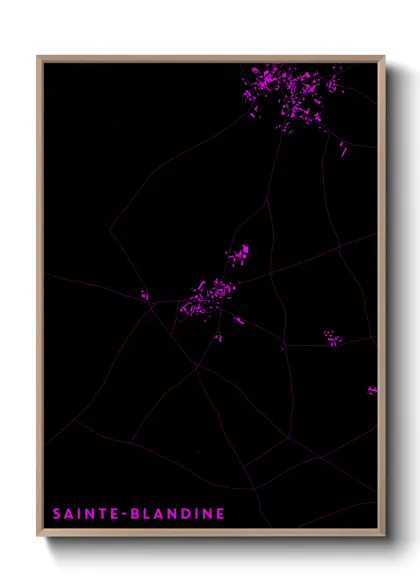 Une affiche de carte sur Sainte-Blandine