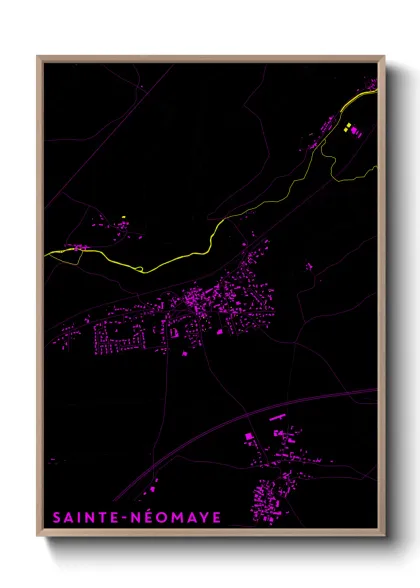 Une affiche de carte sur Sainte-Néomaye