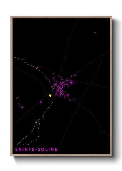 Une affiche de carte sur Sainte-Soline