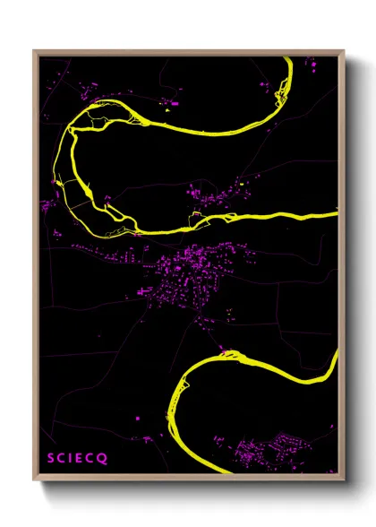 Une affiche de carte sur Sciecq