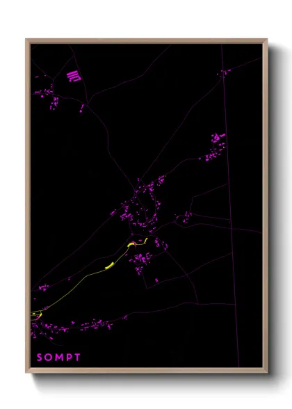Une affiche de carte sur Sompt