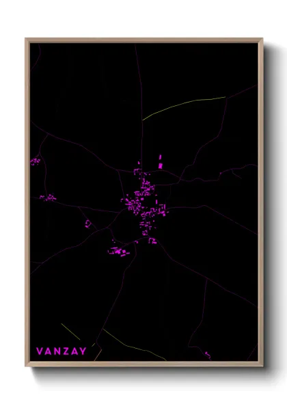 Une affiche de carte sur Vanzay