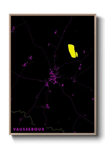 Une affiche de carte sur Vausseroux