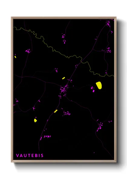 Une affiche de carte sur Vautebis