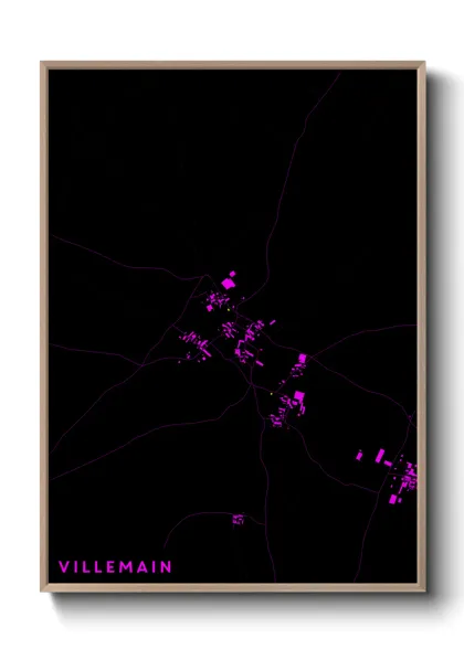 Une affiche de carte sur Villemain