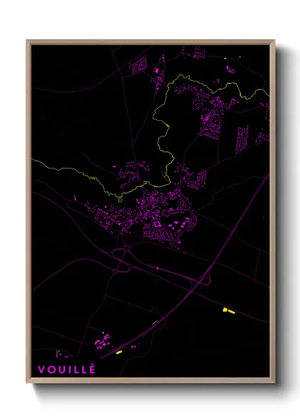 Une affiche de carte sur Vouillé