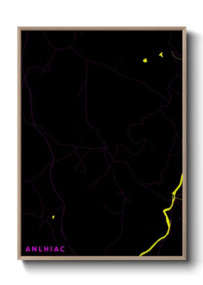 Une affiche de carte sur Anlhiac