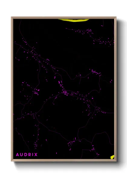 Une affiche de carte sur Audrix