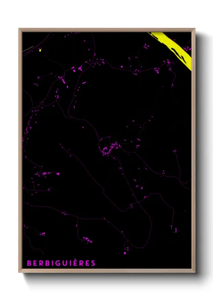 Une affiche de carte sur Berbiguières