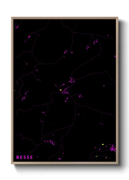 Une affiche de carte sur Besse