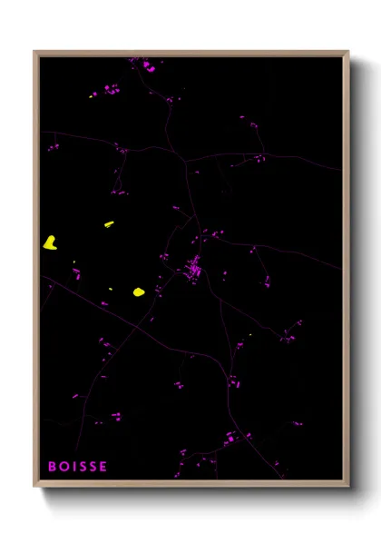 Une affiche de carte sur Boisse