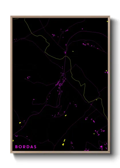 Une affiche de carte sur Bordas