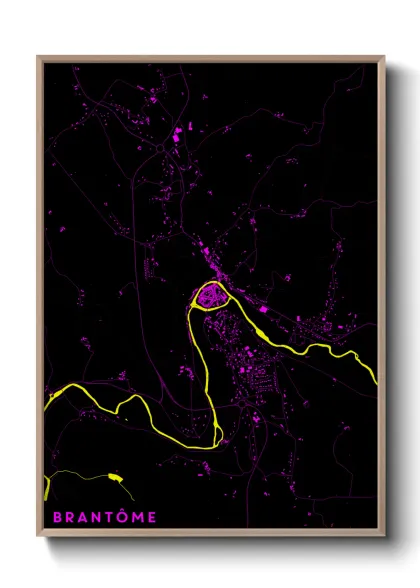 Une affiche de carte sur Brantôme