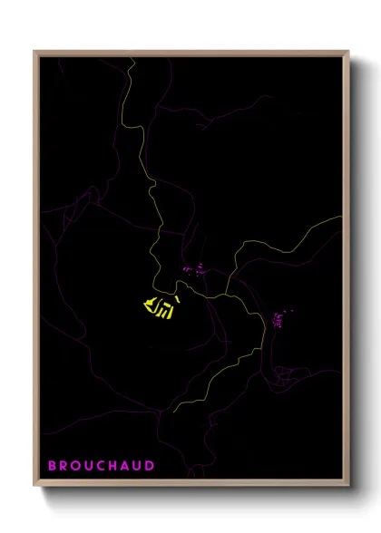 Une affiche de carte sur Brouchaud